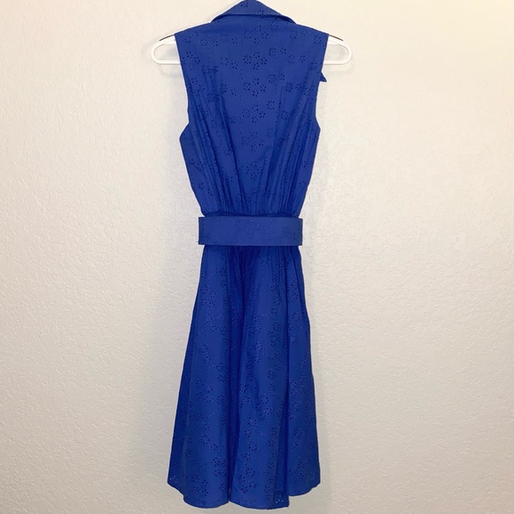 City Chic | Blue 1950's Fit & Flare Shirt Dress | Size XS 14/16 - Picture 9 of 11